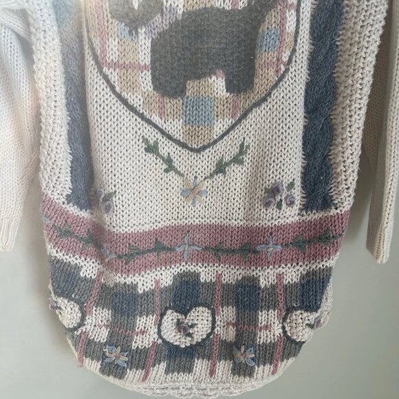 Beldoch Popper Vintage Cottagecore Chunky Knit Sweater Dog - Picture 5 of 7